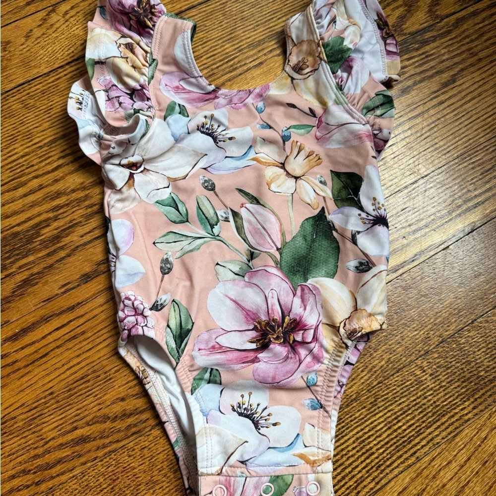 Posh Peanut Floral Ruffle One-Piece Swimsuit